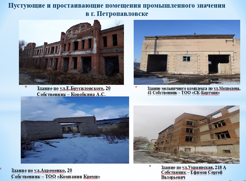 На севере Казахстана будут штрафовать владельцев полуразрушенных зданий