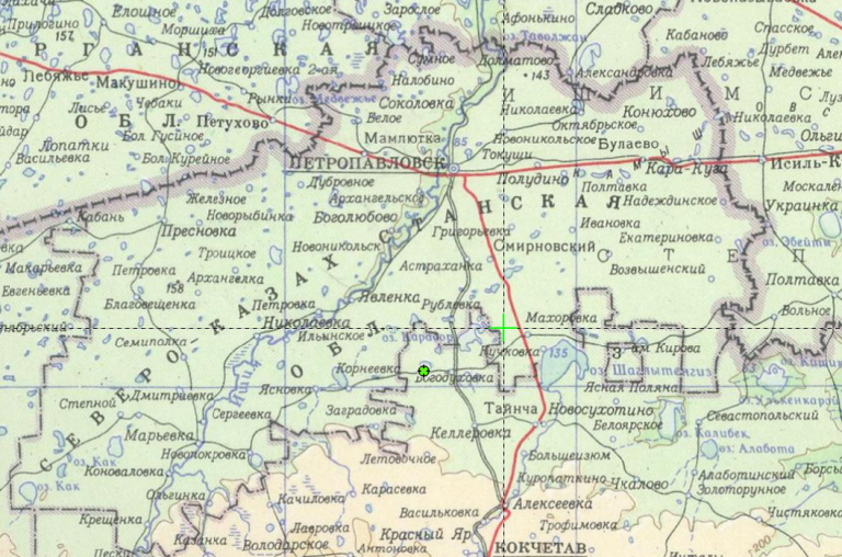 Карта целиноградского района акмолинской области