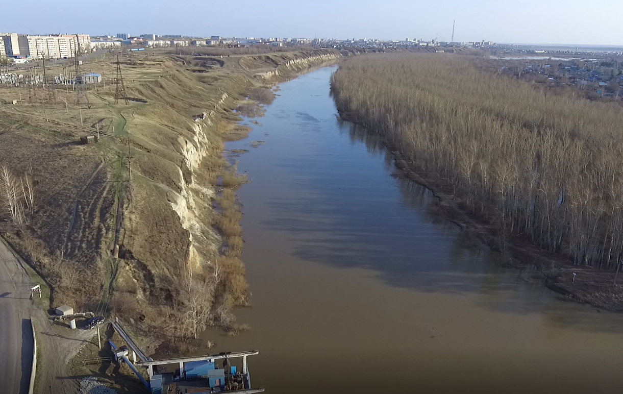 Уровень воды в Сергеевском водохранилище на севере Казахстана резко повысился