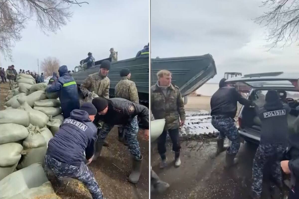 Лодки спасателей и полицейских стали единственной связью с селом Прибрежное под Петропавловском
