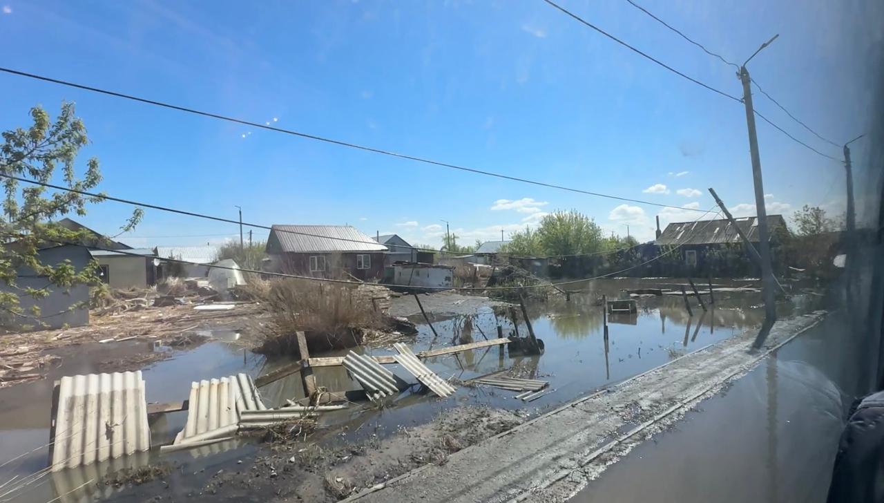 Хромзавод Кожзавод, микрорайон в Петропавловске, паводок