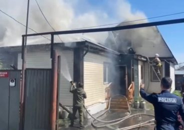 9 мая в Петропавловске произошёл пожар в Рабочем посёлке