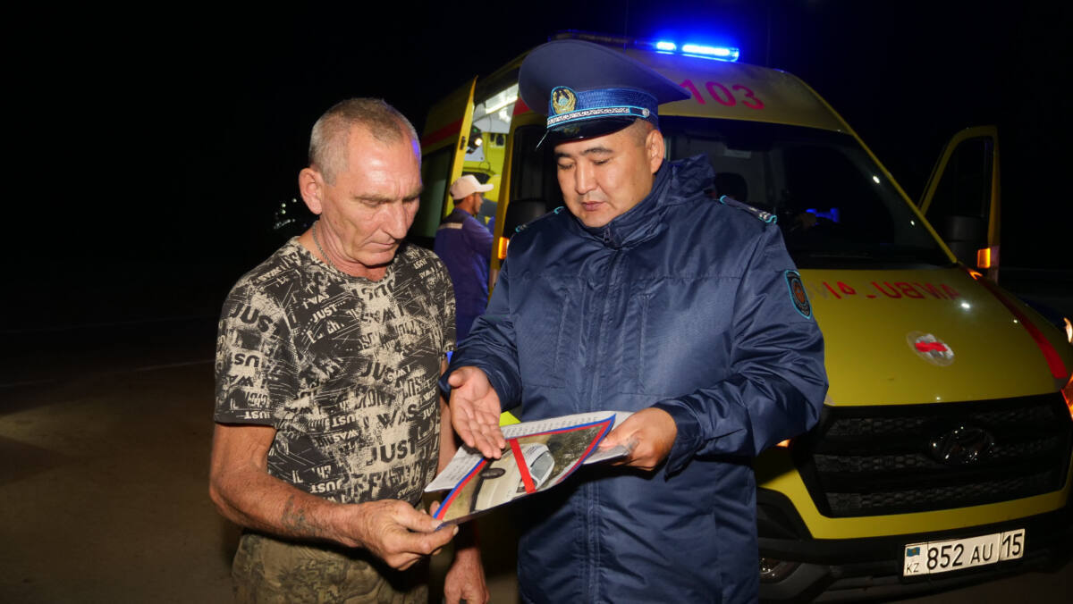 Профилактику ДТП на трассах проводят полицейские СКО