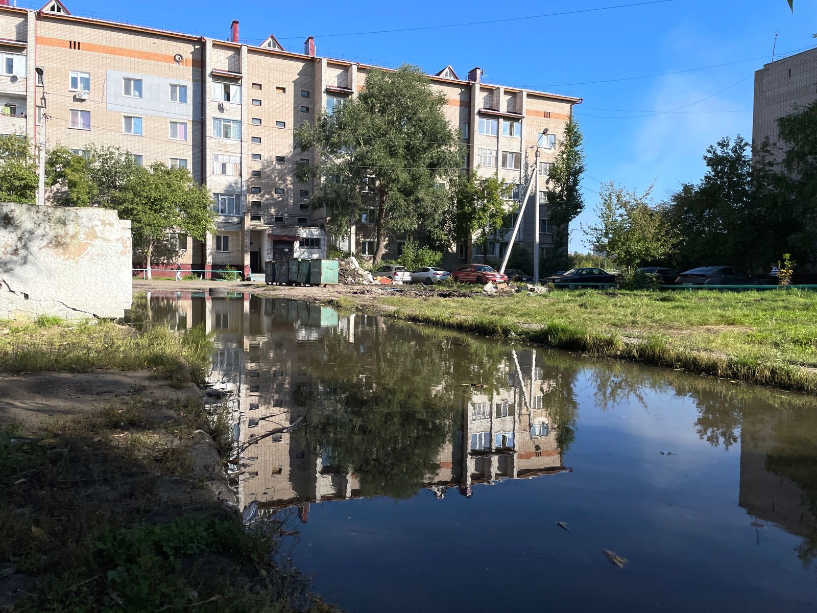 Лужа болото в Петропавловске, 20 мкрн