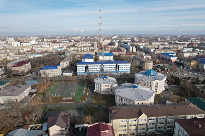 город Петропавловск, вид с дрона