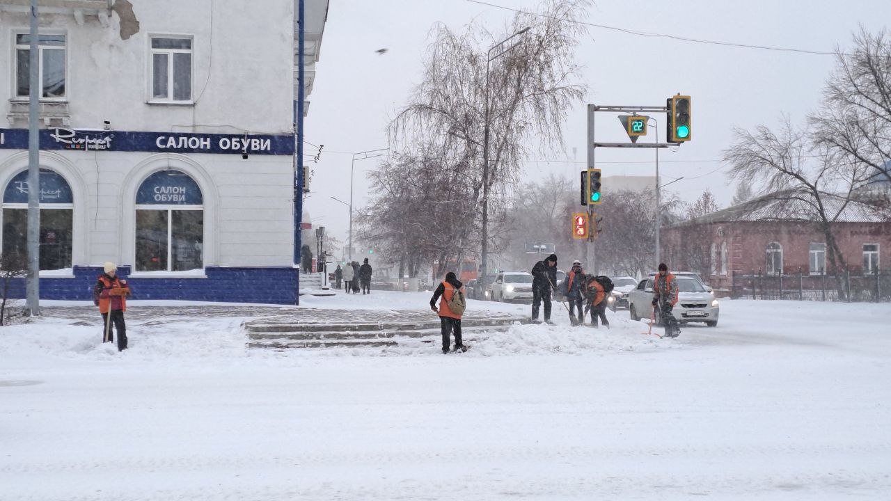 гололёд снег зима Петропавловск